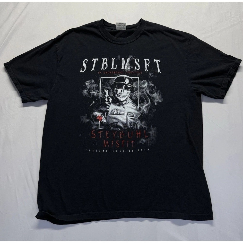 Misfits Graphic tee STBLMSFT SteybuHL XL T-Shirt Large Black Band Music